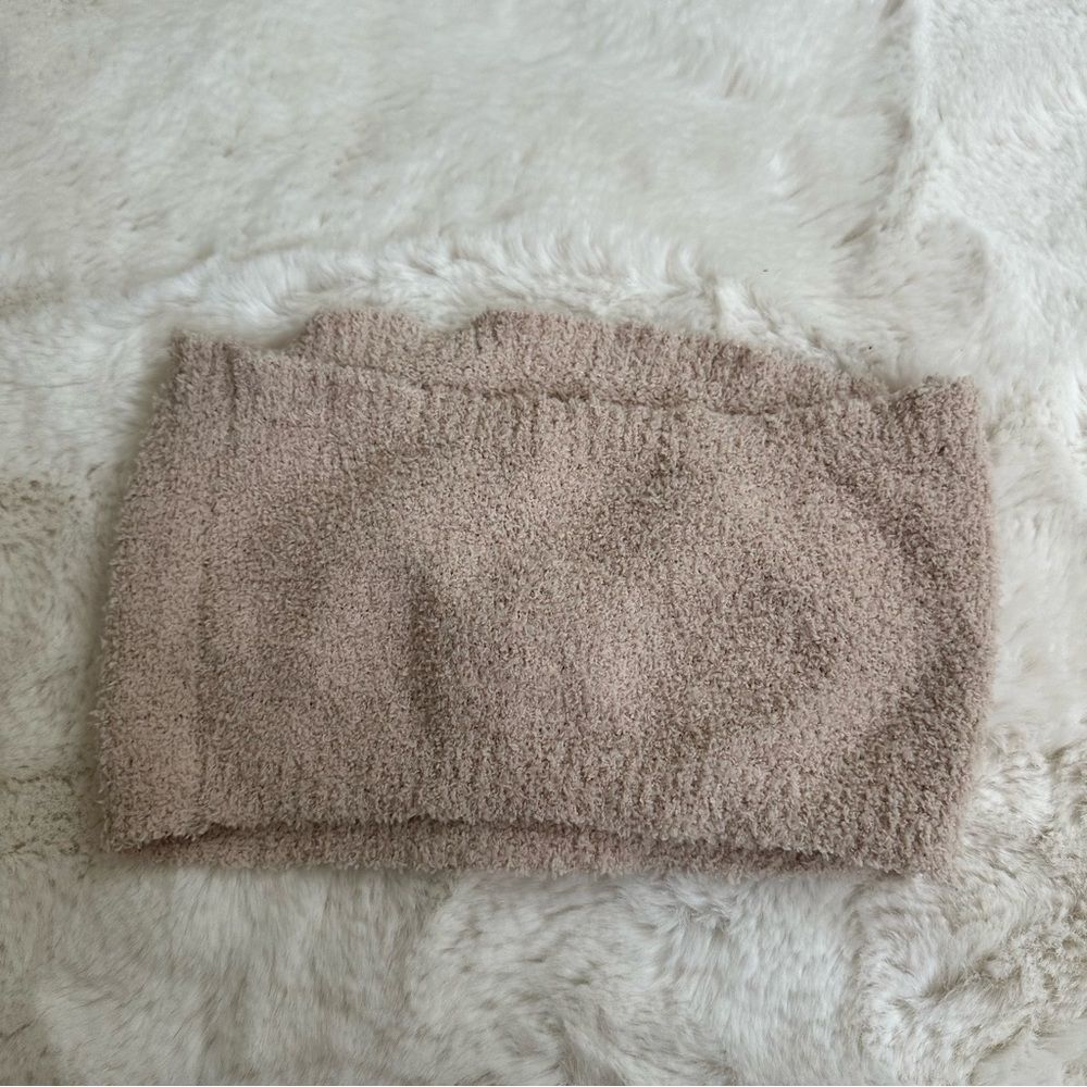 Alter’d State tan fuzzy tube crop top - Picture 2 of 5